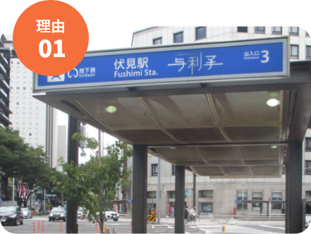 伏見駅徒歩2分の好立地